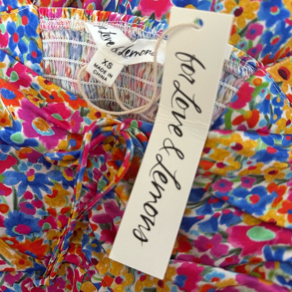 NWT For Love & Lemons Sasha Floral Mini Dress – Size XS - Picture 9 of 11